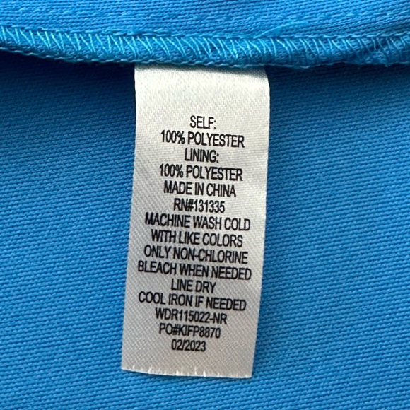 Socialite Women’s Ruffled Faux Wrap High/Low Midi Dress Royal Blue Floral Size L - Picture 12 of 12